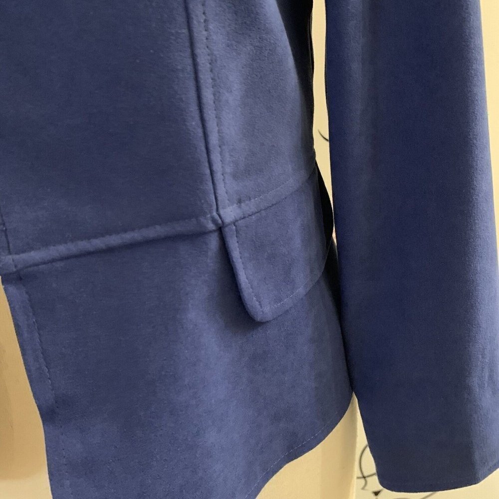 Js Collections. Size 8p. Zip Front Suede Cloth Ja… - image 2